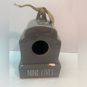 Brand New Rae Dunn Nine Lives Tombstone Birdhouse